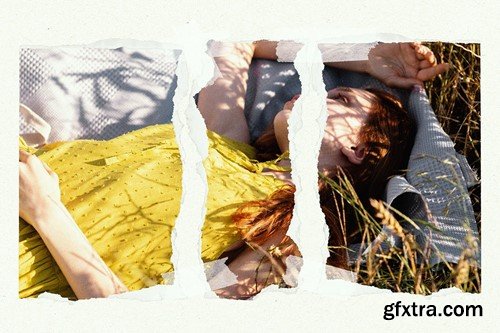 Torn Paper Photo Effect EMXB6YW Torn Paper Photo Effect EMXB6YW