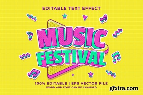 Music Festival 3d Vector Editable Text Effect V6U4YBN Music Festival 3d Vector Editable Text Effect V6U4YBN