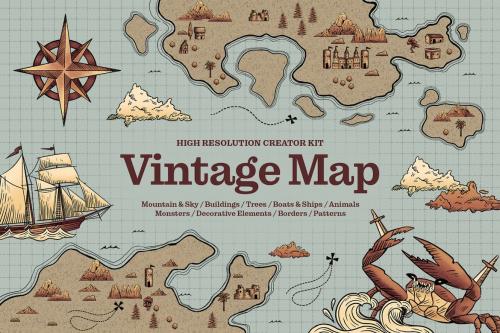 Vintage Map Creator Kit