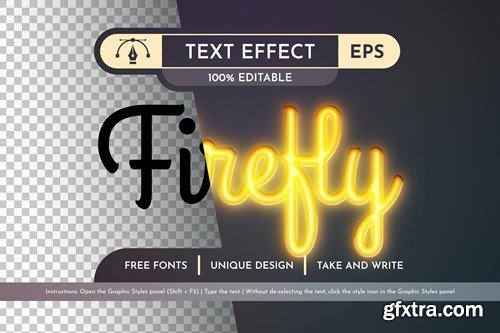 Firefly - Editable Text Effect, Font Style 54X9B4U Firefly - Editable Text Effect, Font Style 54X9B4U