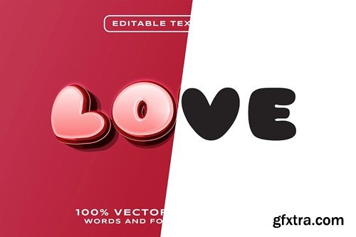 Love Editable Text Effect 6T54KTD Love Editable Text Effect 6T54KTD