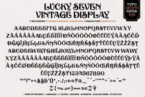 Deeezy - Lucky Seven Vintage Font Deeezy - Lucky Seven Vintage Font