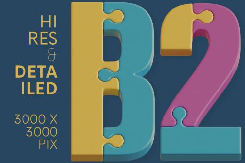 Deeezy - Color Puzzle - 3D Lettering Deeezy - Color Puzzle - 3D Lettering