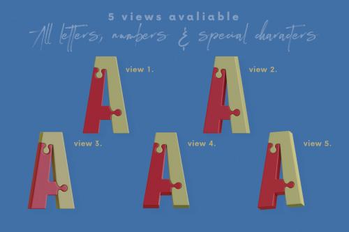 Deeezy - Color Puzzle - 3D Lettering Deeezy - Color Puzzle - 3D Lettering