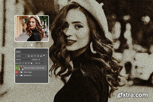 Retro Striped Photo Effect FL437K9