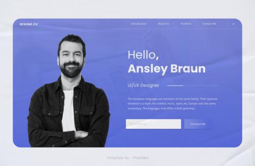 CV Resume Portfolio PowerPoint