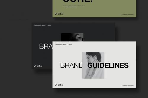 AMBER | Brand Guidelines PowerPoint Template