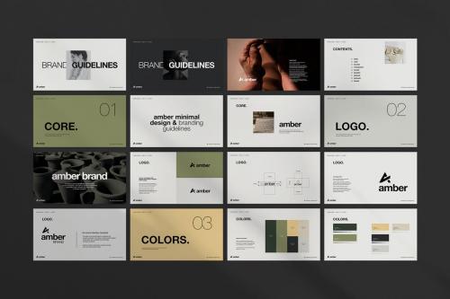 AMBER | Brand Guidelines PowerPoint Template