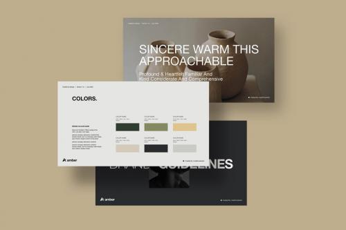 AMBER | Brand Guidelines PowerPoint Template