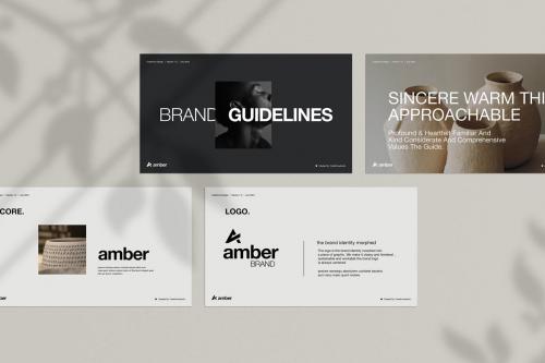 AMBER | Brand Guidelines PowerPoint Template