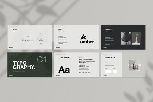 AMBER | Brand Guidelines PowerPoint Template