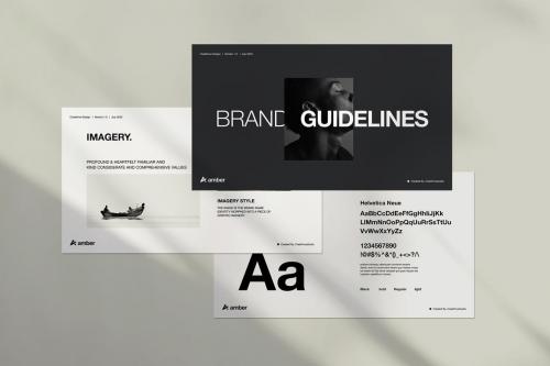 AMBER | Brand Guidelines PowerPoint Template