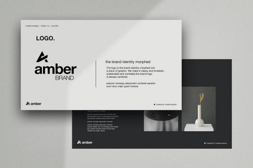 AMBER | Brand Guidelines PowerPoint Template