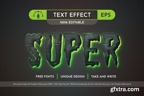 Zombie - Editable Text Effect, Font Style XBUUWRE Zombie - Editable Text Effect, Font Style XBUUWRE