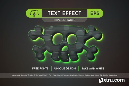 Zombie - Editable Text Effect, Font Style XBUUWRE Zombie - Editable Text Effect, Font Style XBUUWRE