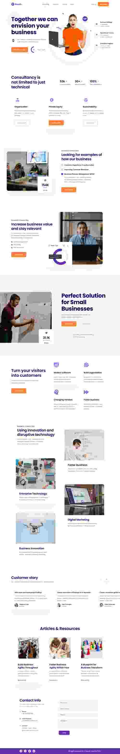 UIHut - Besnik Business Consulting Landing Page - 12109