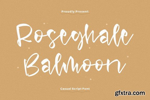 Roseghale Balmoon Casual Script Font CDT4T9S