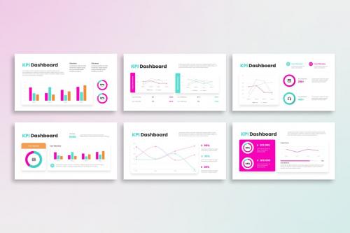 KPI Dashboard Infographic - PowerPoint Template