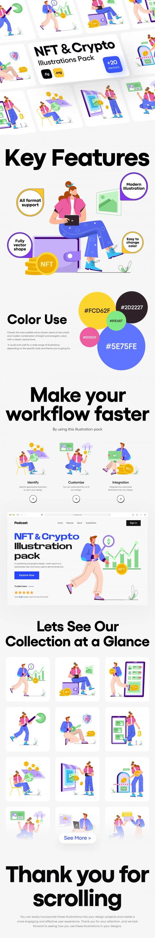 UIHut - NFT & Crypto Illustration Pack - 25738