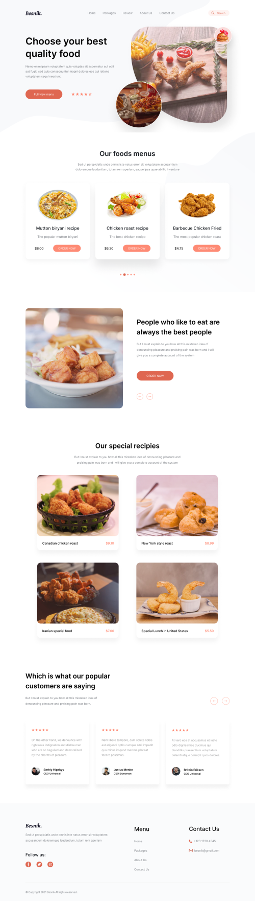 UIHut - Food Delivery Web Template - 8078