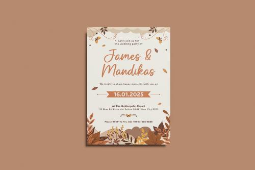 Brownie Sugar Wedding Invitation Template