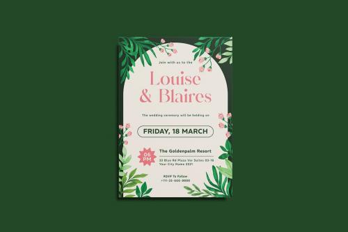 Lightly Flowes Wedding Invitation Template