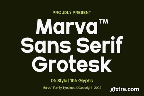 Marva - A Modern Sans Family Font V8Y8ZQ3
