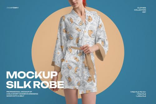 Mockup of a Silk Robe