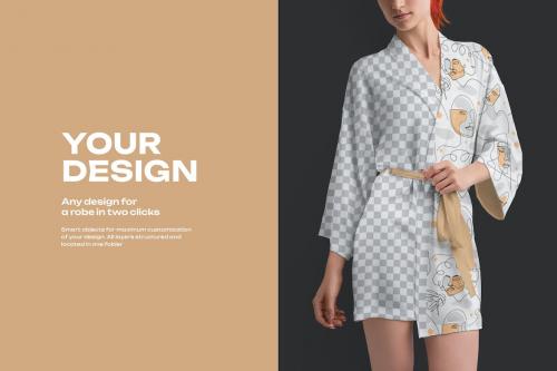 Mockup of a Silk Robe