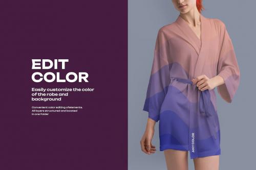 Mockup of a Silk Robe