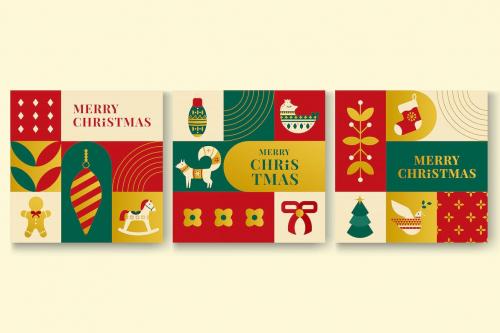 Christmas greeting card in Scandinavian style