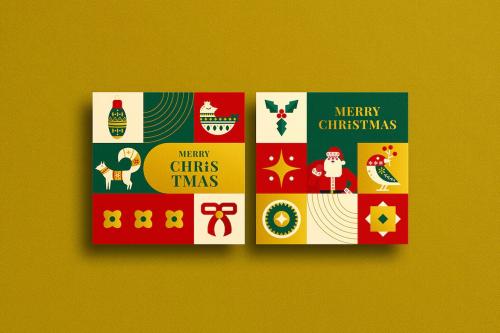 Christmas greeting card in Scandinavian style