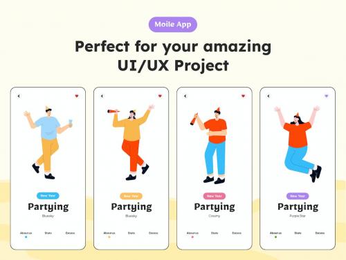 Celebration New Year People Illustration Celebration New Year People Illustration