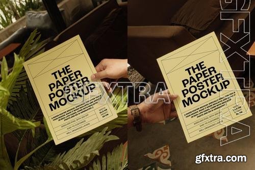 Minimalist Paper Poster with Hand - KRV WNKGBNH Minimalist Paper Poster with Hand - KRV WNKGBNH