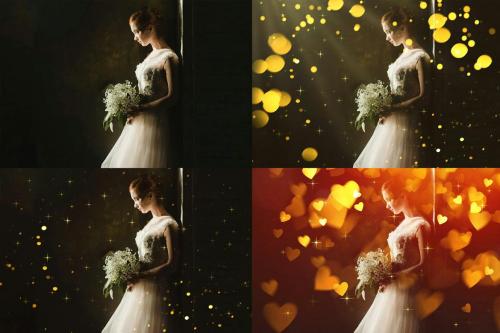 Gold Bokeh Photoshop Overlay Action