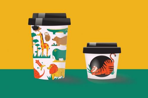 Cream Flat Design World Wildlife Day Illustration