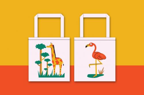 Cream Flat Design World Wildlife Day Illustration