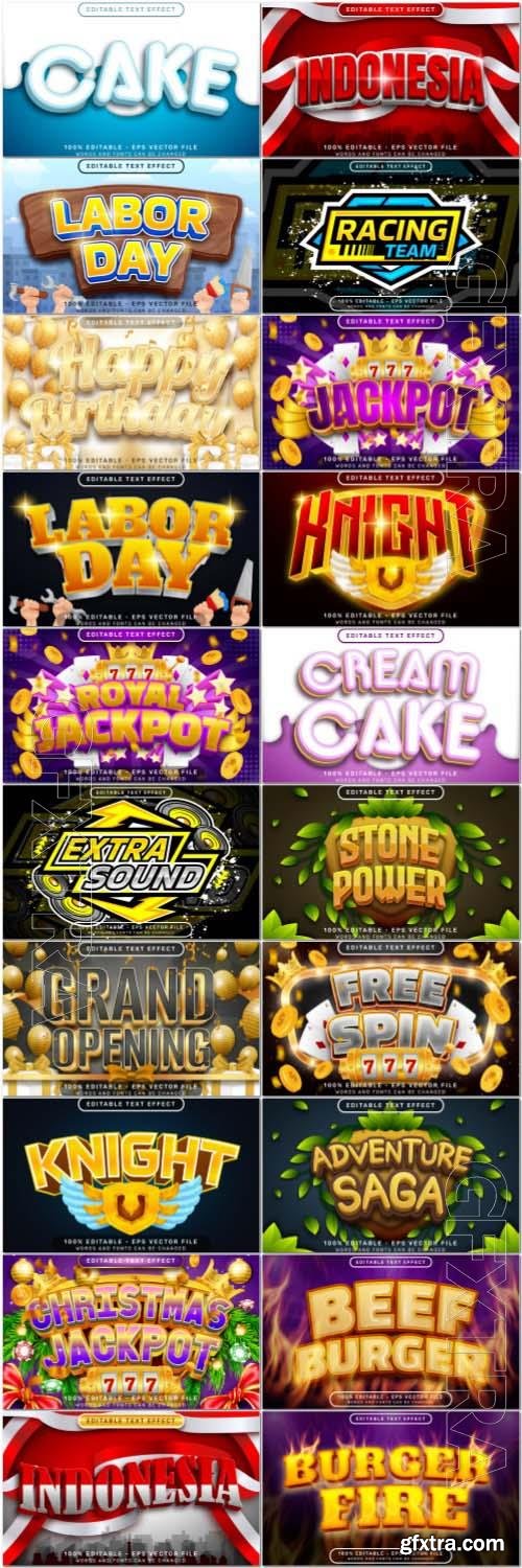 20 Vector Style Text Effect Editable Set #4, 20xEPS 20 Vector Style Text Effect Editable Set #4, 20xEPS