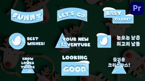 Snow Lower Thirds | Premiere Pro MOGRT - 49908407