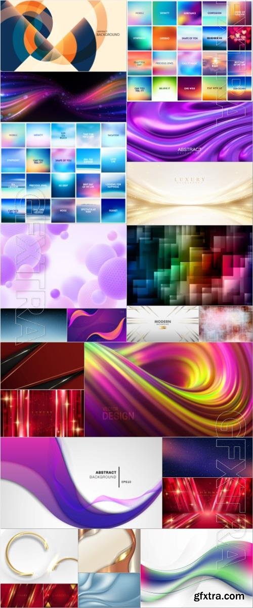 Abstract backgrounds, seamless textures in vector set vol 3