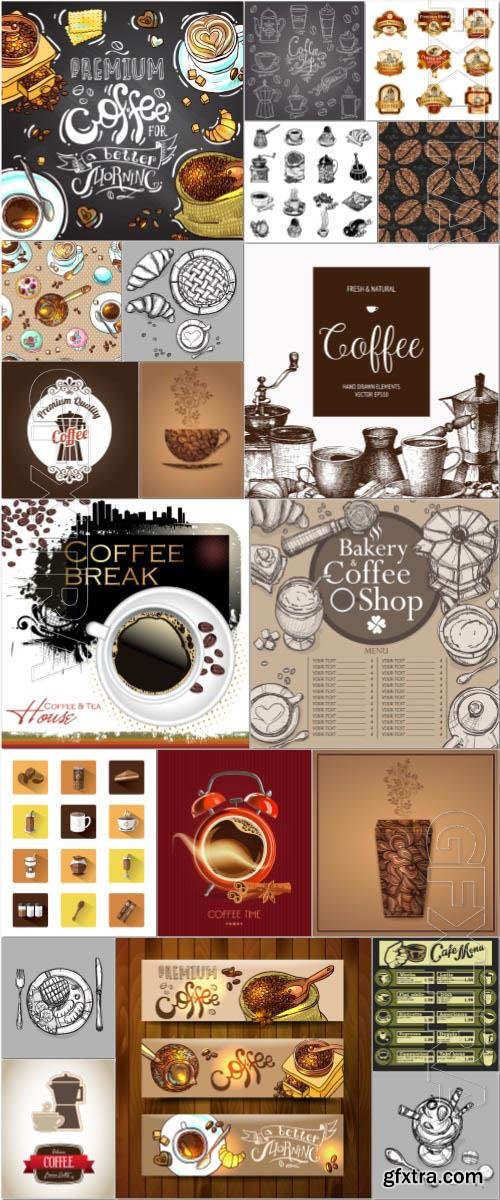 Coffee Menu Logos, Labels, Elements #2, 20xEPS Coffee Menu Logos, Labels, Elements #2, 20xEPS