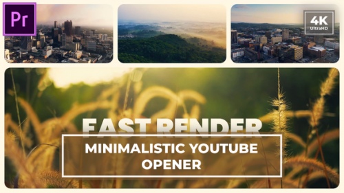 Minimalistic Opener | Split Screen | Multiscreen Slideshow MOGRT for Premier Pro - 49930323