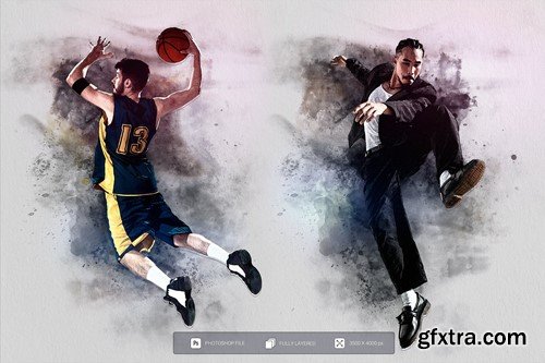 Splatter Watercolor Photo Effect VUX2HE3 Splatter Watercolor Photo Effect VUX2HE3