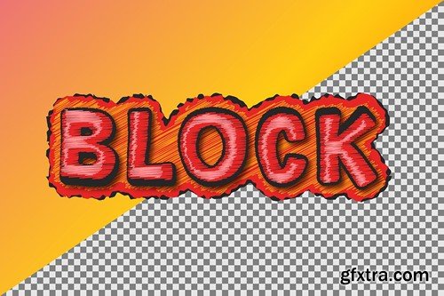 Block Text Effect 3RYA5N9 Block Text Effect 3RYA5N9