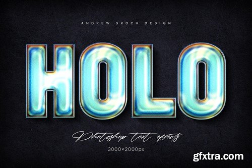 Holographic Text Effects X37NZPQ Holographic Text Effects X37NZPQ