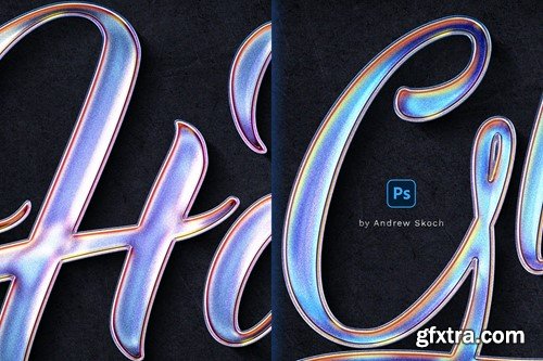 Holographic Text Effects X37NZPQ Holographic Text Effects X37NZPQ
