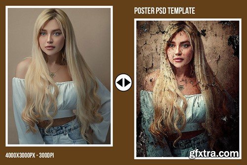 Square & Poster - Old Wall Peeling Effects 4FRVSPL Square & Poster - Old Wall Peeling Effects 4FRVSPL