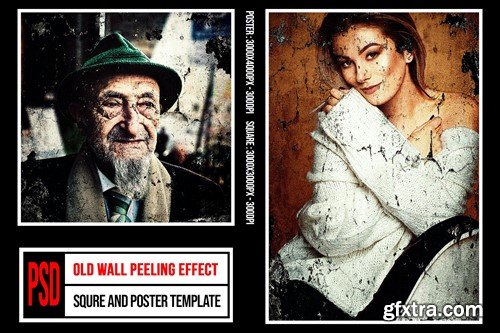 Square & Poster - Old Wall Peeling Effects 4FRVSPL Square & Poster - Old Wall Peeling Effects 4FRVSPL