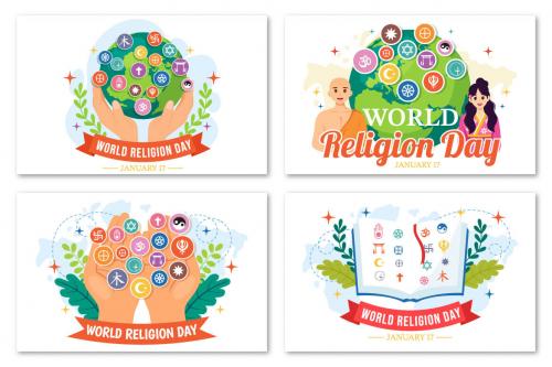 Deeezy - 12 World Religion Day Illustration