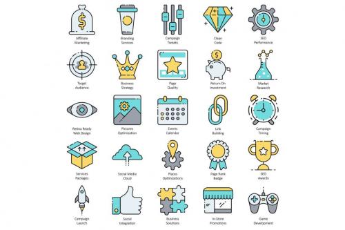 Deeezy - 100 SEO Internet Marketing Icons | Aqua